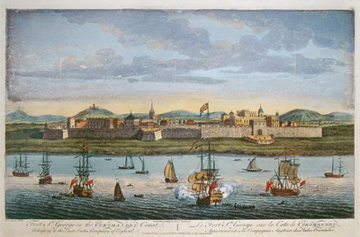 Fort St. George, Coromandel Coast, India. Coloured Engraving by I Van Ryne, 1794 by Unbekannt Unbekannt